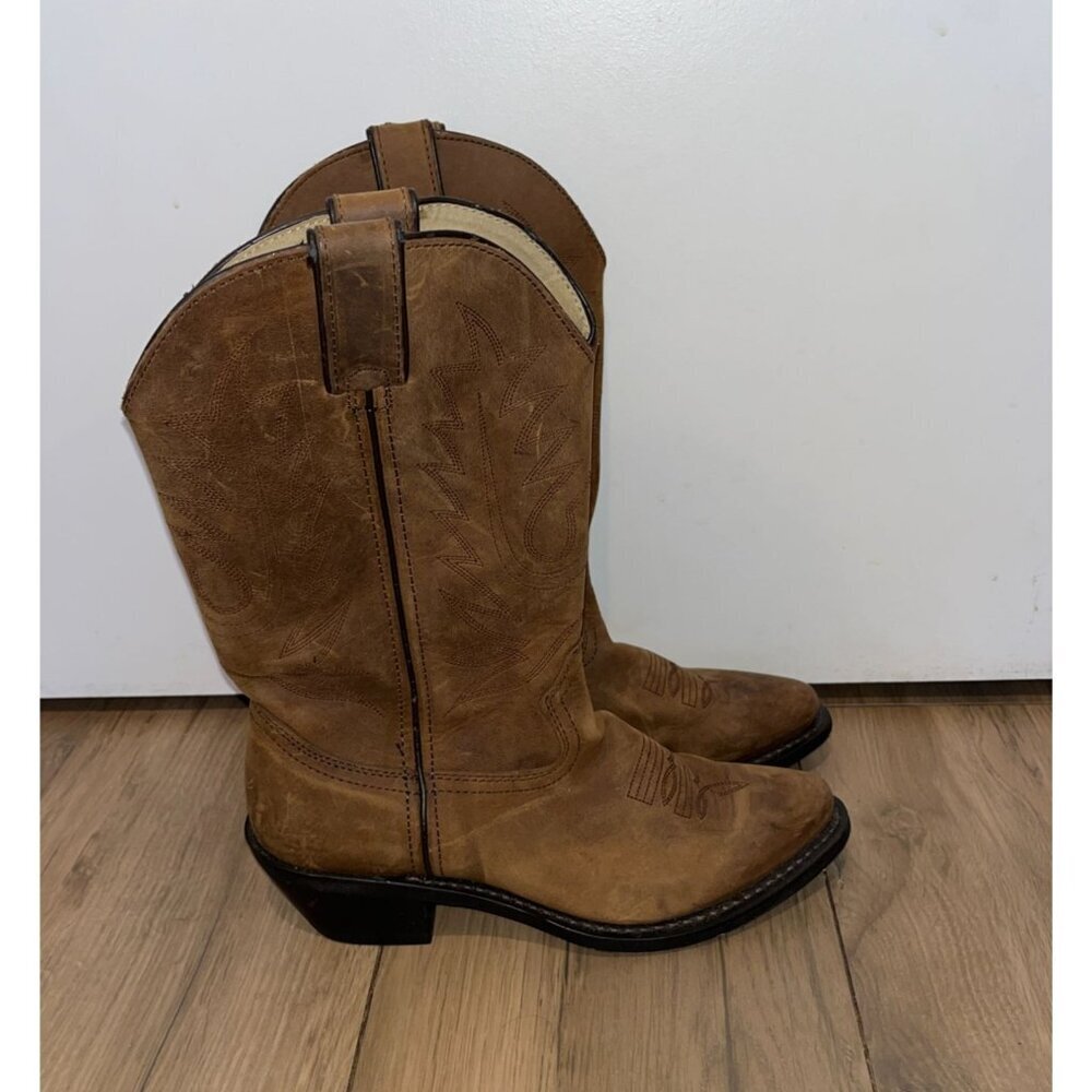 Durango Tan Leather Western Cowboy Boots Size 6.5 M Womens